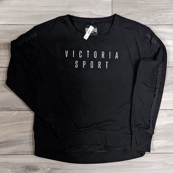 Victoria's Secret SPORT Long Sleeve Shirt with Ruffle Sleeve - Picture 1 of 4